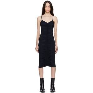 Alexander Wang Ruched Midi Dress - XS - Black